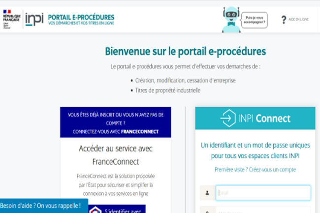 A partir du 1er janvier 2023, un portail gr par l'INPI sera la voie unique pour effectuer les formalits dentreprises. (Crdit photo: INPI)