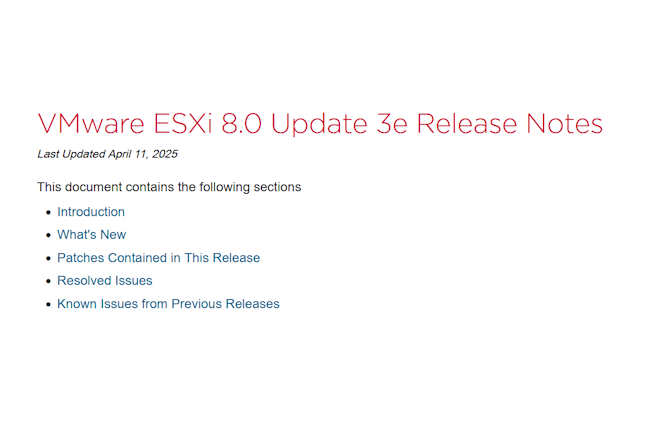 Dans le cadre d'une mise  jour, Broadcom a annonc le retour d'une version gratuite de l'hyperviseur de type 1 ESXi. (Crdit Photo : Broadcom)